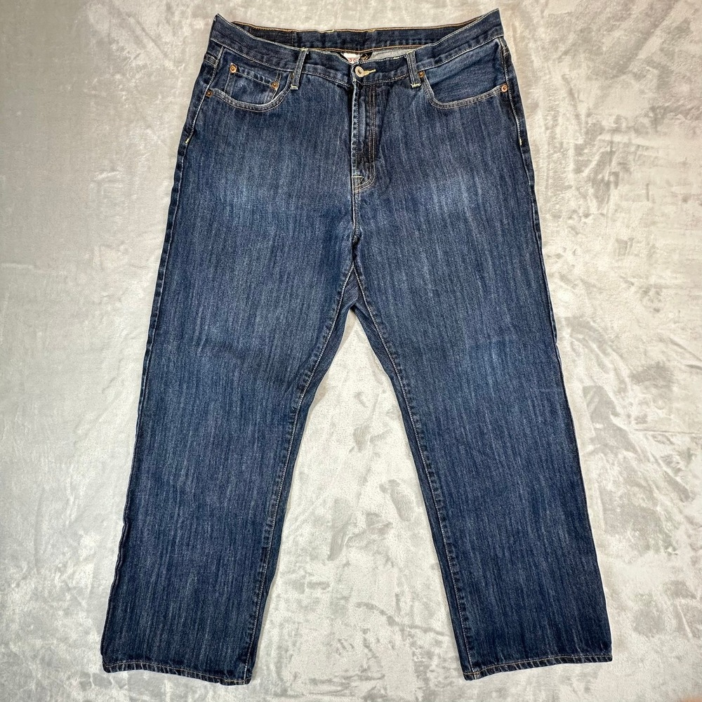 Lucky Brand Jeans‎ Men 36 Blue Sunset Straight Leg Gene Montesano Short Inseam